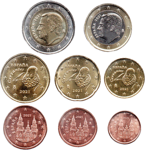 2021 Spain UNC Euro coin set Florinus.lv