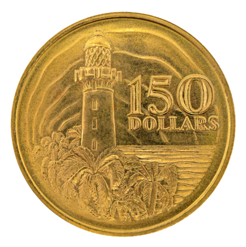 150 Dollar Singapore 150th Anniversary Commemorative Golden Coin ...