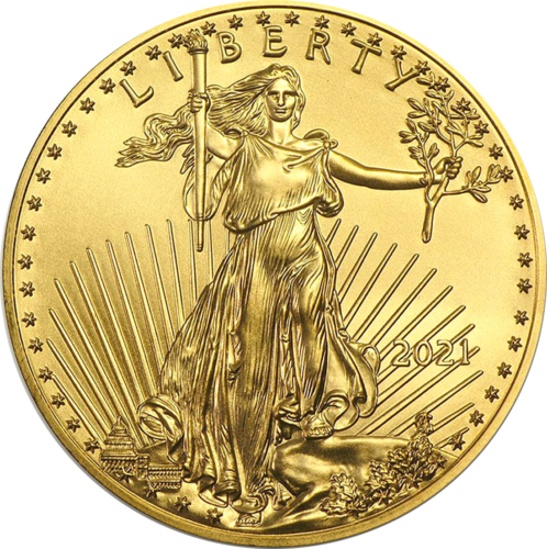 1 oz. American Eagle 2021 USA gold coin Florinus.lv