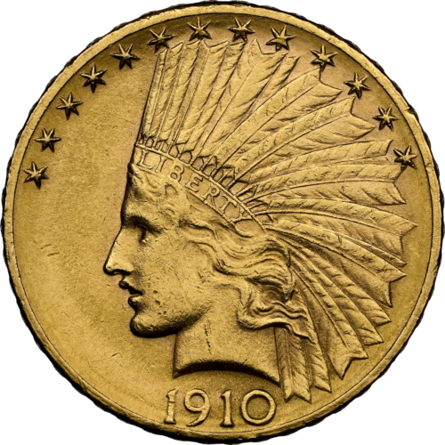 10 dollars Native American/Golden Eagle US gold coin UNC DETAILS 1910 ...