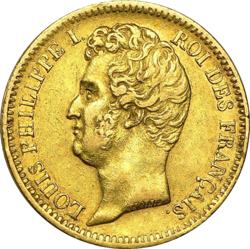 20 Franks gold coin Louis Philippe I, Kingdom of France! - Florinus.lv