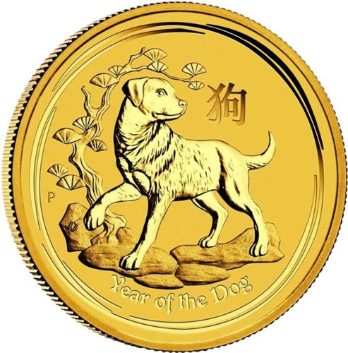 2018 Year of the Dog Australia Lunar 1 20 oz. Gold coin